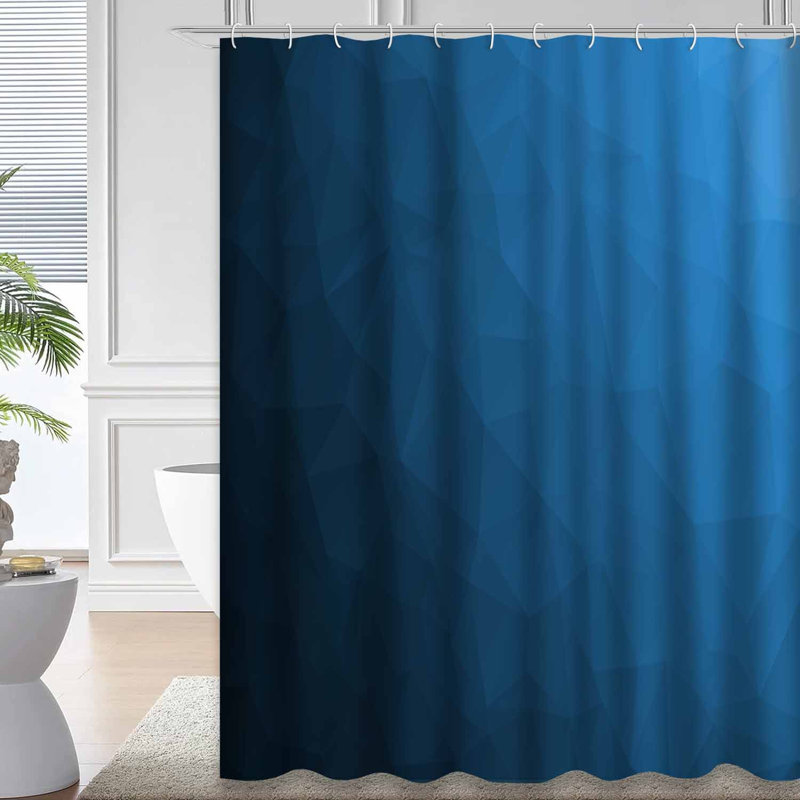 Rideau de douche triangulaire foncé foncé avec 12 crochets, L 72 po x l 72 po