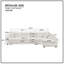 125“ Modern Curved Sectional Sofa, Polyester Upholstered L-Shaped Couch with 4 Throw Pillows, Oversized Cloud-Like Comfort for Living Room, Apartment, Office-920855545