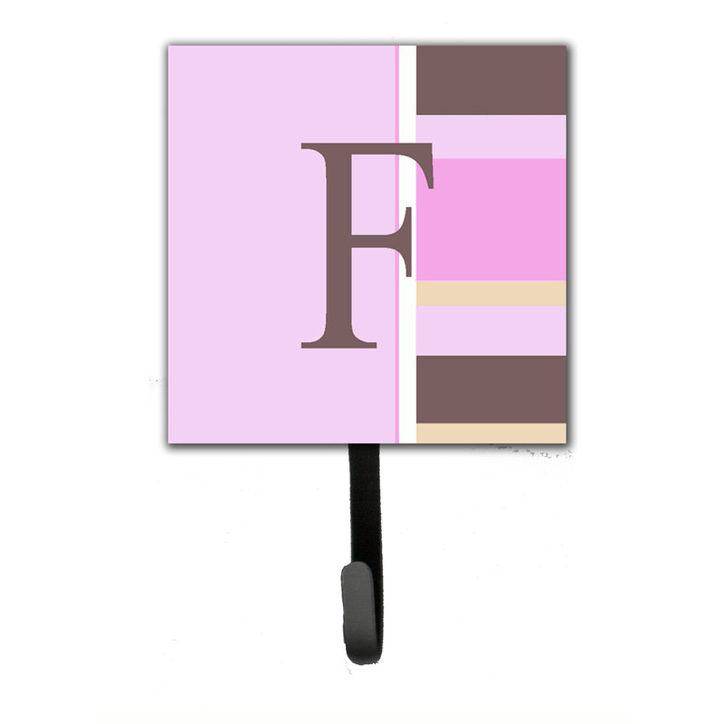 Crochet mural rayures monogramme, F