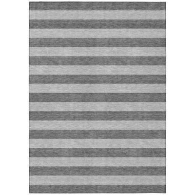 Washable Striped Indoor / Outdoor Rug