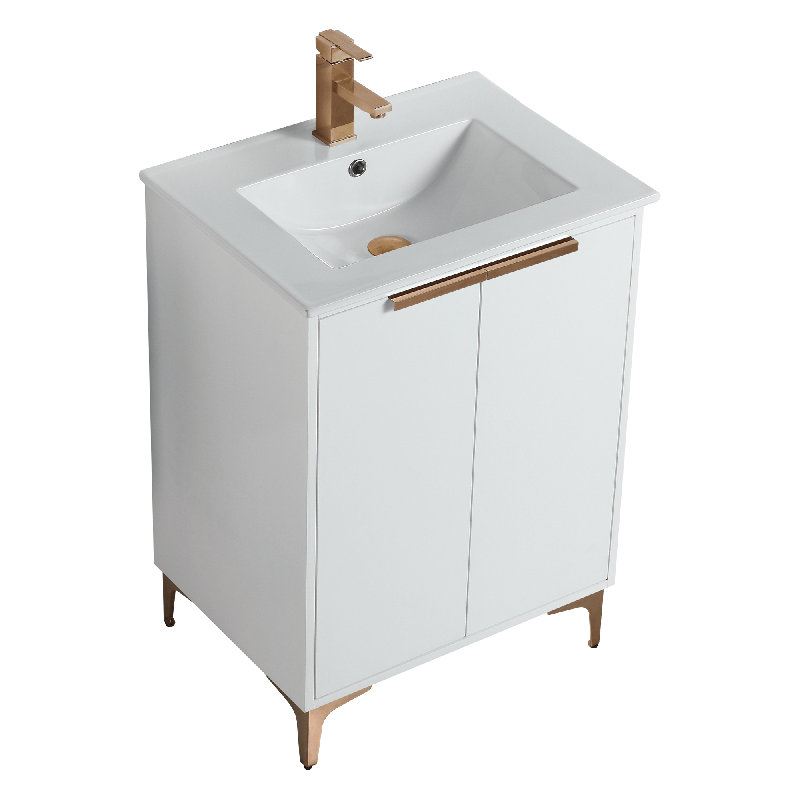 Ensemble de meuble-lavabo simple 24 po Keiper, Or mat