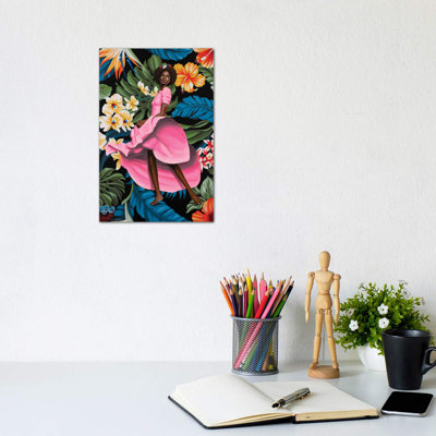 Jungle Rose 1 Piece Wrapped Canvas Painting