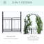 81" Metal With Double Doors And Locking Gate, Perfect For Party Wedding Arch, Grey Suitable Climbing Vines Party,