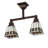 17.5" Long Diamond Band Mission 2 Light Semi-Flushmount