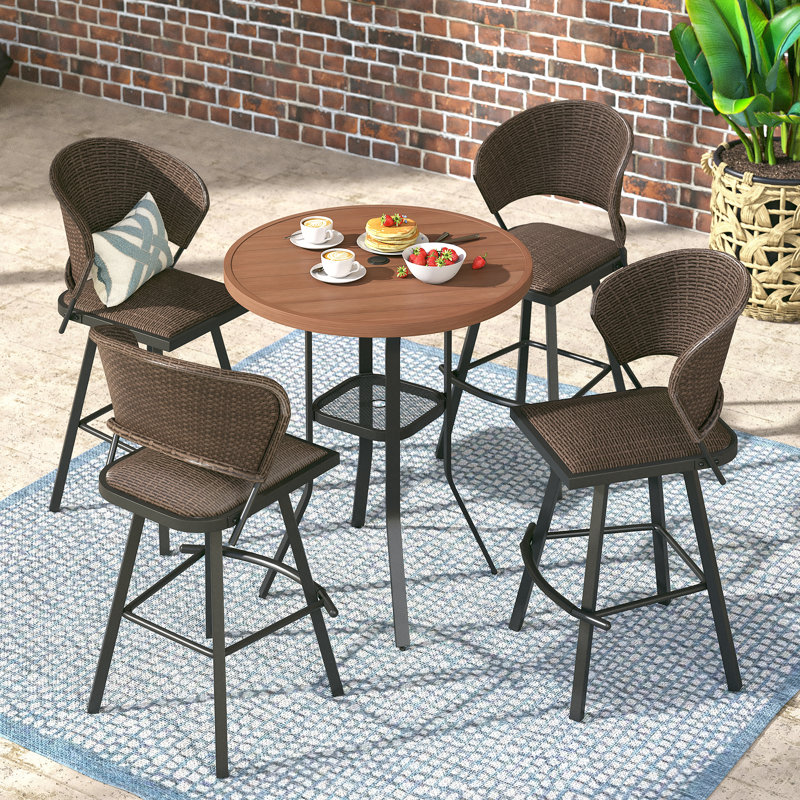 Metal Bar Set, Brown/Light Brown
