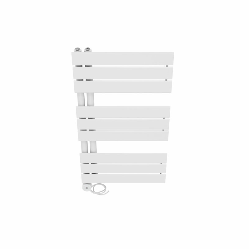 Roelien Designer Towel Rail Heated Towel Rails, 82.4cm H x 50cm W x 6.7cm D, White