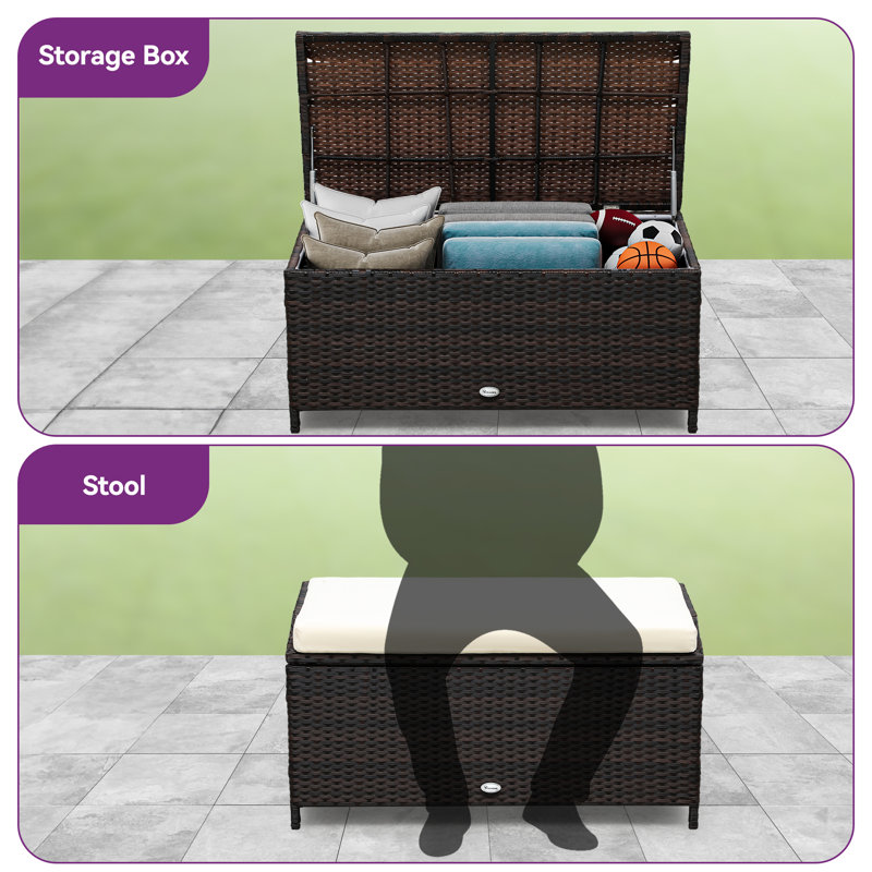 Balconera 72 Gallon Wicker Deck Box