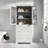 Modern High Freestanding Tall Bathroom Cabinet With 2 Adjustable Shelves, 3 Drawers And Soft Close Glass Doors-1406385534