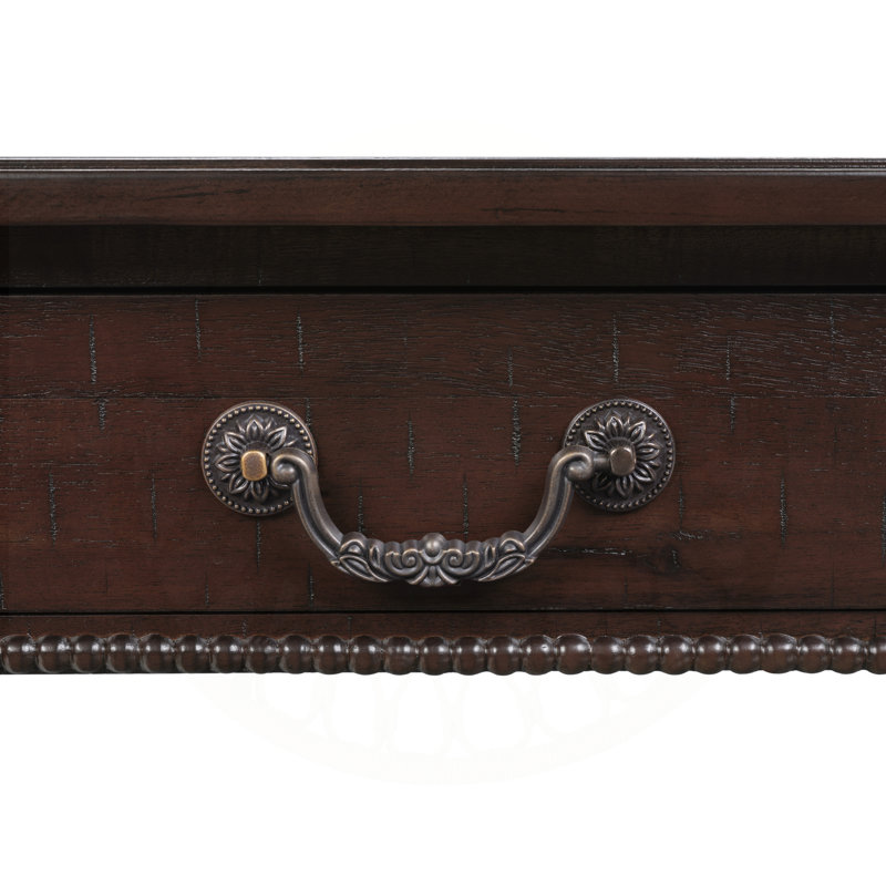 Table basse rectangulaire en bois avec tiroir de rangement, Espresso