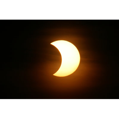 The Nights Sky With A Partial Solar Eclipse by HansUntch - No Frame Art Prints on Canvas