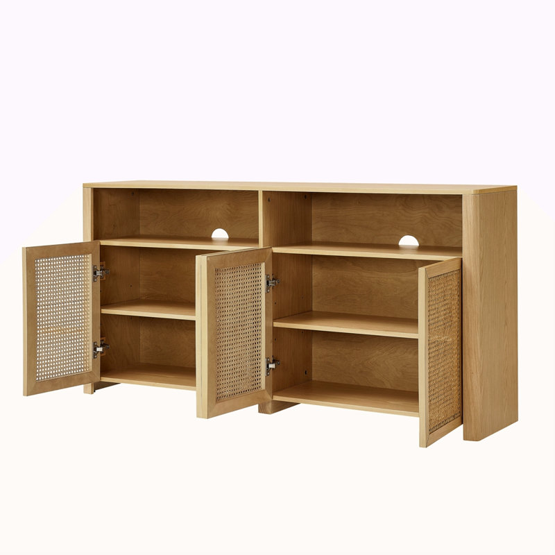 Armoire buffet 63 po Mid-Century, Naturel
