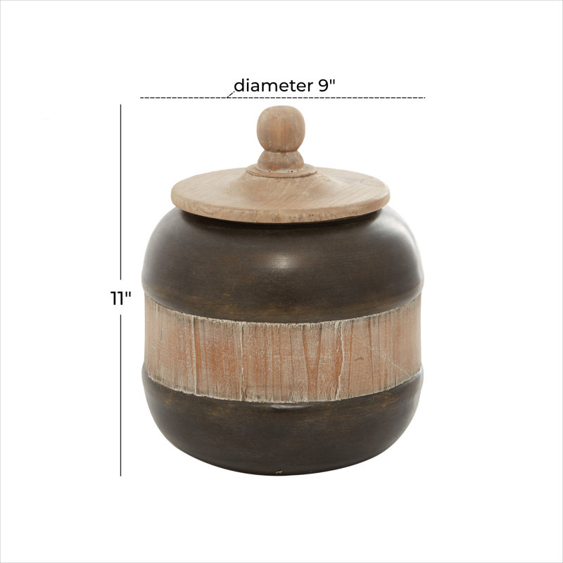 Metal Canister, 11.05"H x 9.05" W x 9.15" D
