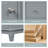36" Modern Bathroom Vanity With Ceramic Top-987011734