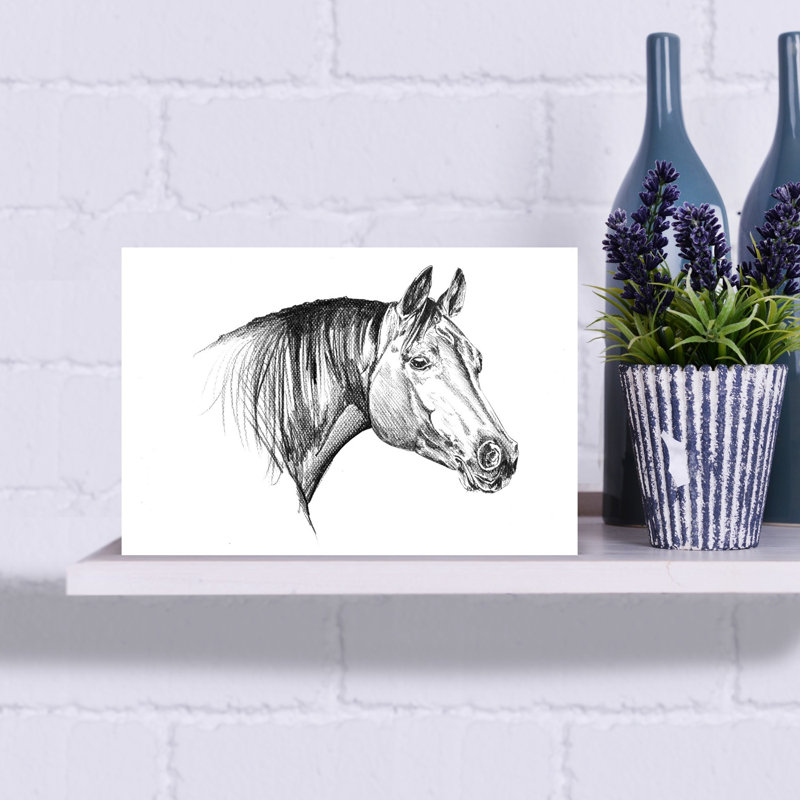 Tête de cheval élégante, impression d'art mural réaliste et contemporaine représentant un cheval, H 12 po x l 18 po
