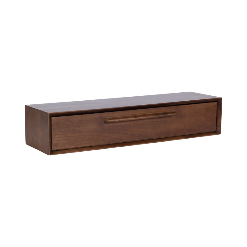 Console de hall d'entrée flottante, Bois brun foncé