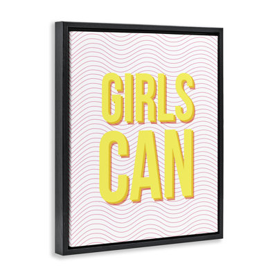 «Inspiring Girls Can Floater», art mural sur toile par Daphne Polselli