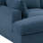 Bentura Oversized Upholstered Navy Corduroy Chaise Lounge with Armrests & Throw Pillows-114357314-95259942