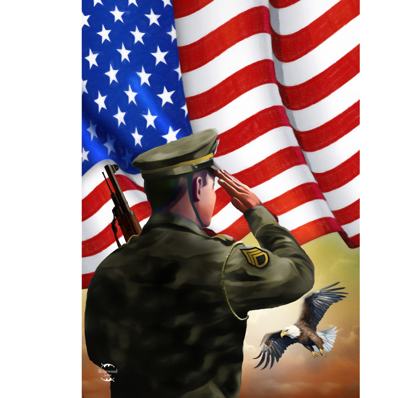 Drapeau de jardin «Saluer Soldier»