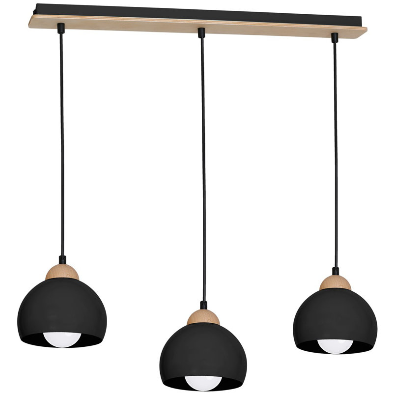 Pershing 3 - Light Dome Pendant, Black