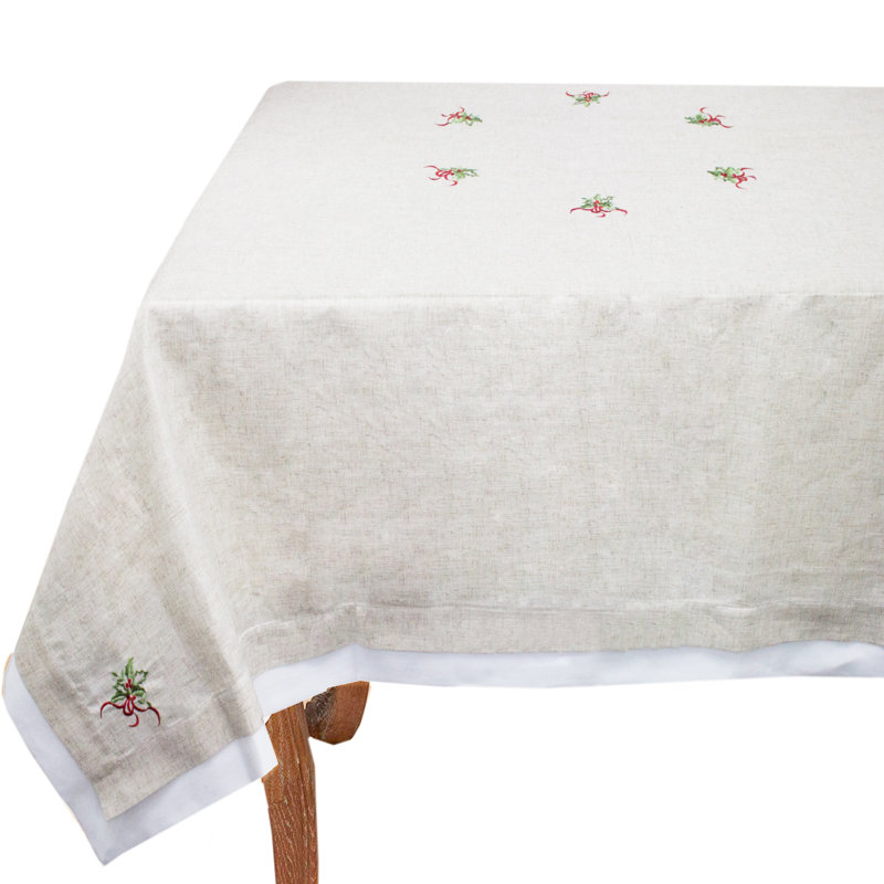 Nappe de Noël à motif floral, L 54 po x l 54 po