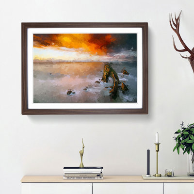 Crohy Head Sea Arch in Ireland in Abstract - Picture Frame Painting Print