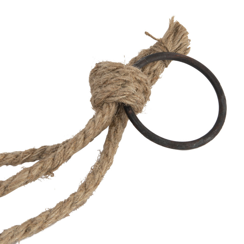 Pot à fleurs suspendu en terre cuite Morrill, H 8,66 po x l 6,69 po x p 6,69 po