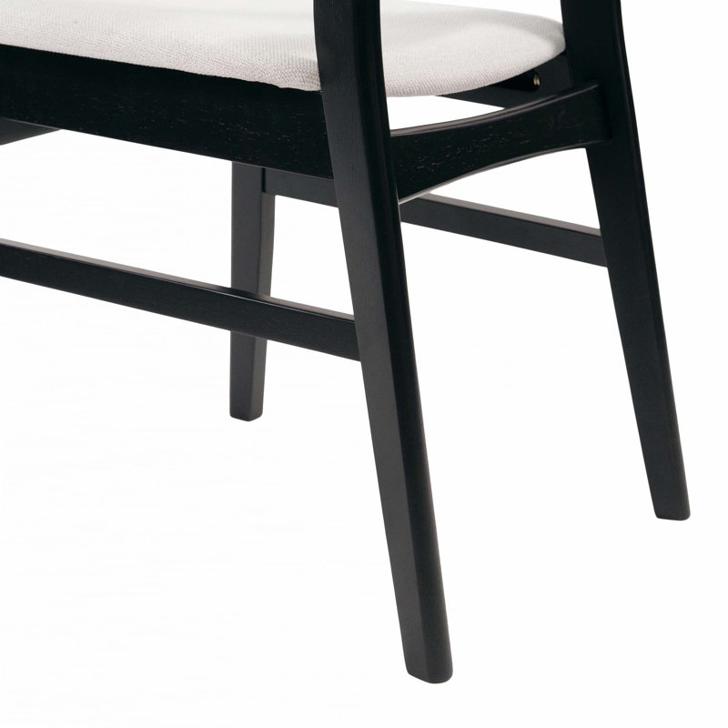 Chaises de salle à manger, Noir, Beige clair