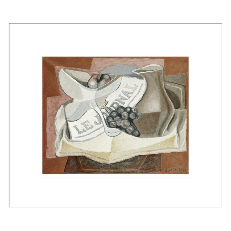 «The Bunch of Grapes» par Juan Gris, impression giclée sur cadre, H 13,75 po x l 15,7 po