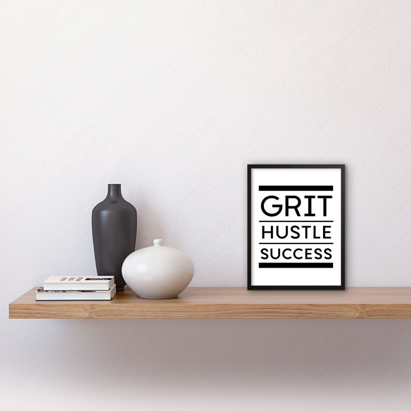 Lomar Lomar Exercise Inspiration Grit Hustle Respect Exercise Workout Gym Decor Artwork - Single Picture Frame Print