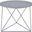 Table d'appoint en métal gris avec une profondeur de 23,5 pouces pour les espaces de vie