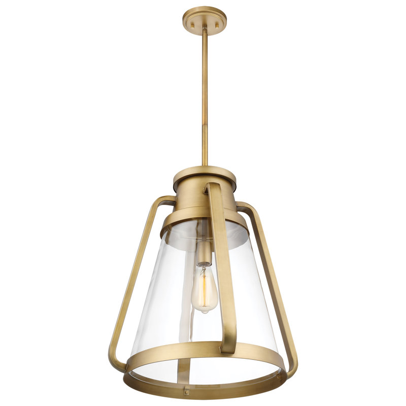 Iola 1 - Light Single Pendant, 21" H x 17.88" W x 17.88" D, Natural Brass