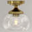 Semi Flush Mount Ceiling Light with Glass Shade-2082343581