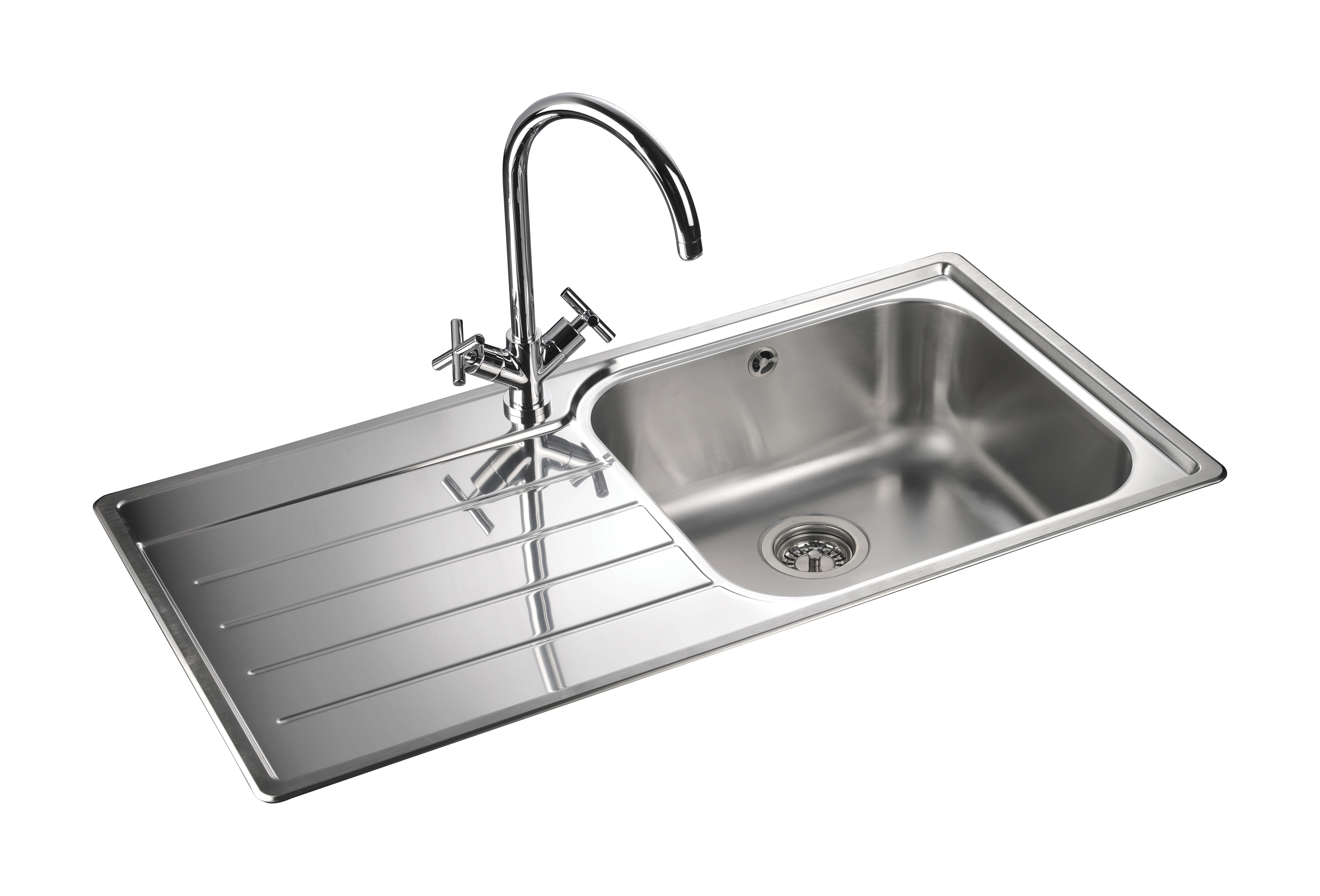 Rangemaster Sink & Taps Oakland Single Bowl Inset Kitchen Sink ...