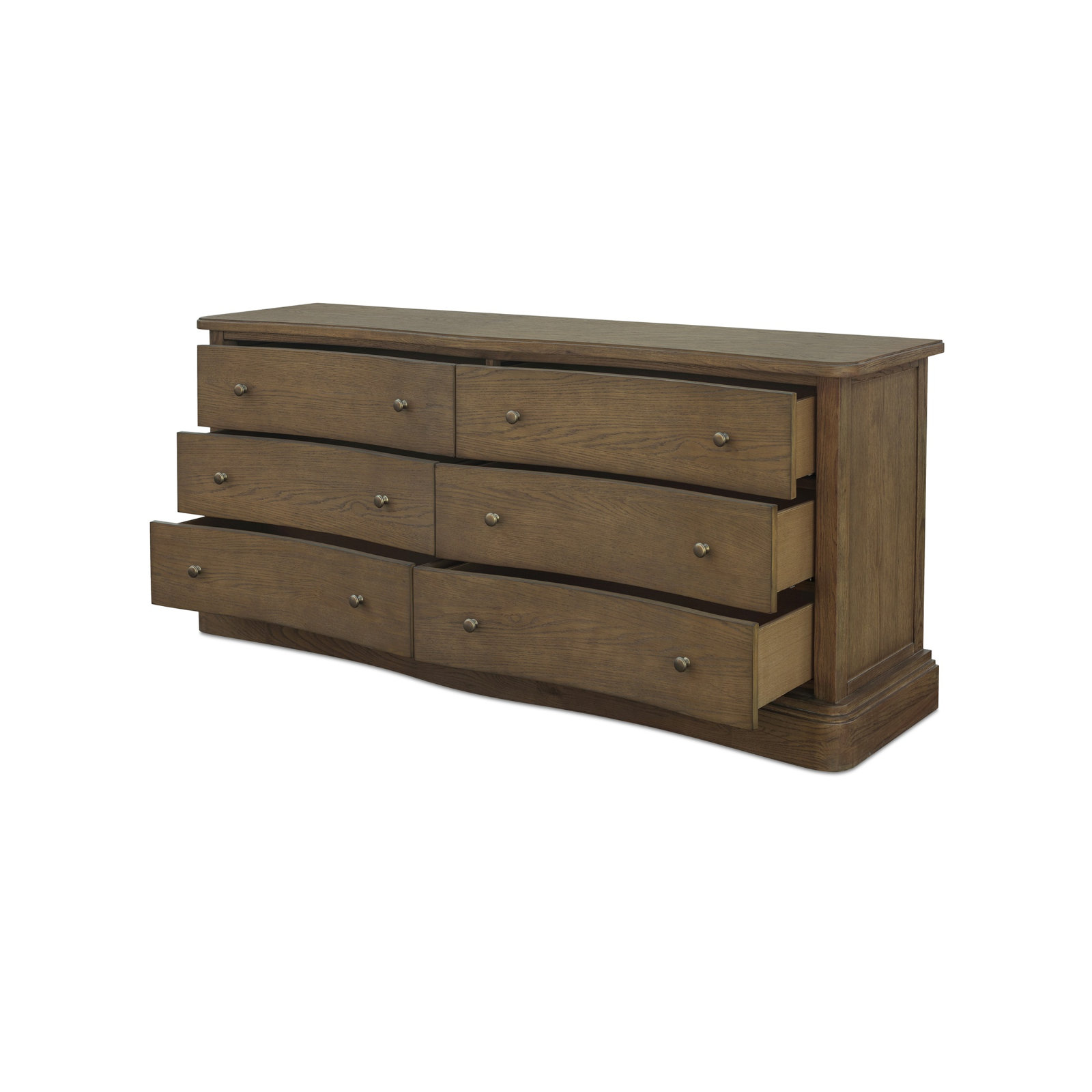 Clarence 6 Drawer Dresser Warm, Brown