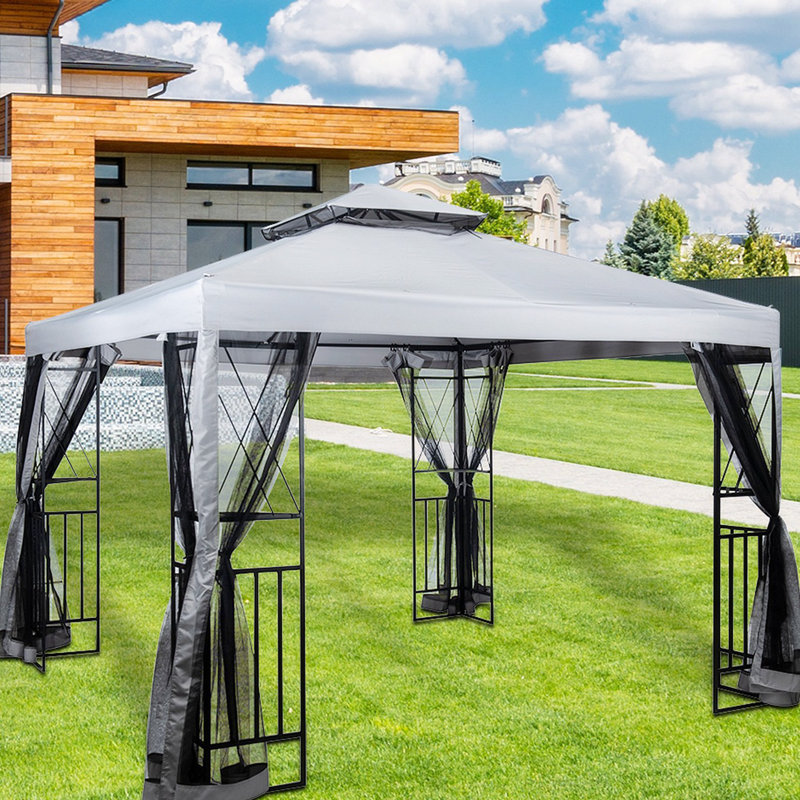 10 pi. L 10 pi. D Pavillon de jardin en métal