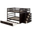 Lit superposé double avec lit gigogne avec tiroirs Hanli Kids-373455768