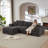 Modular Upholstered Boneless Chenille Compression Sectional Sofa, No Assembly Cloud Coouch-1058086005-1058086015