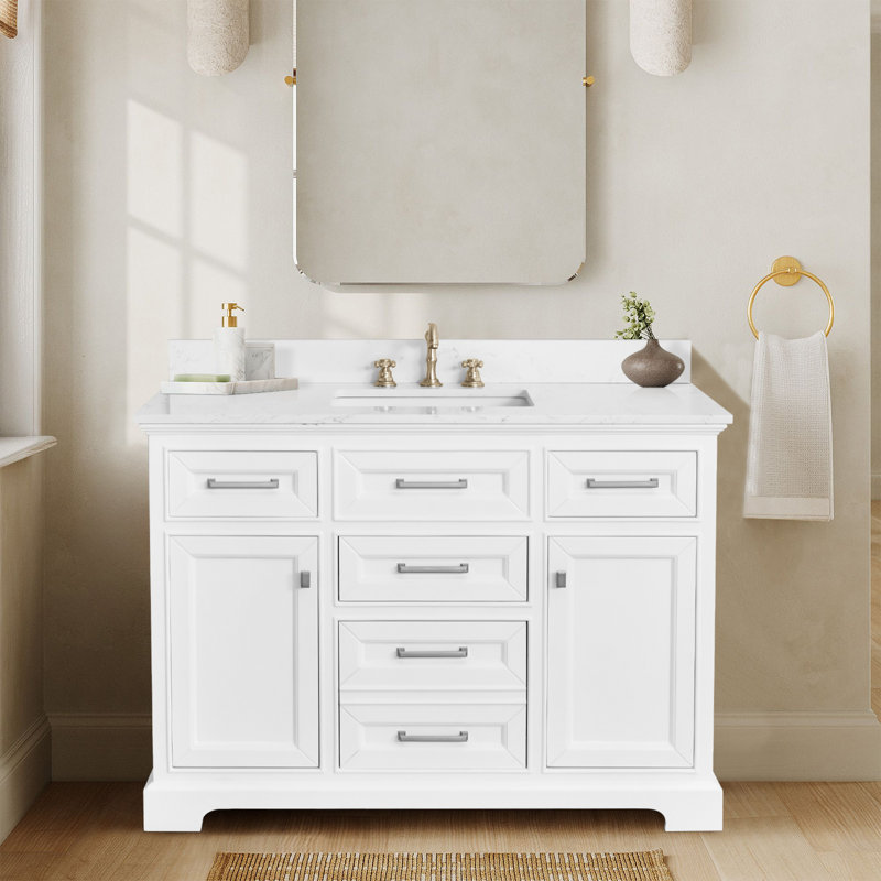 Meuble-lavabo simple 48 po avec comptoir simple
