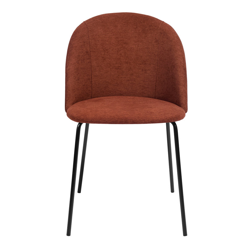 Fiddlewood 48cm H Cotton Upholstered Side Chair, Orange