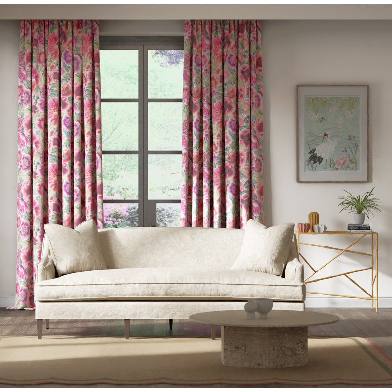 Marsha Fabric, Powder/Peony/Magenta