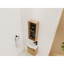 Armoire de rangement murale 12 po sans porte, armoire de rangement avec 4 accessoires de bricolage - bacs et crochets en plastique givré, contreplaqué (MC239EIMO)