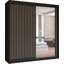 Moscow Sliding Wardrobe with Mirror Modern Bedroom Wardrobe 4 Colours 3 Sizes-691752813-691752814