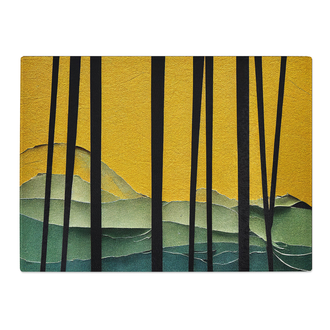 Dazzling Abstract Forest  Glass Chopping Board