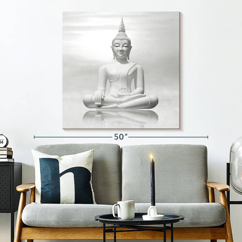 Javetta White Buddha, 33" H x 33" W