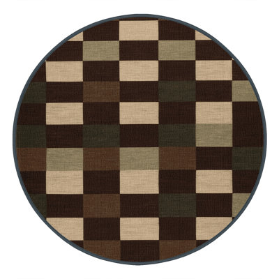 Tapis damier noir lavable à la machine