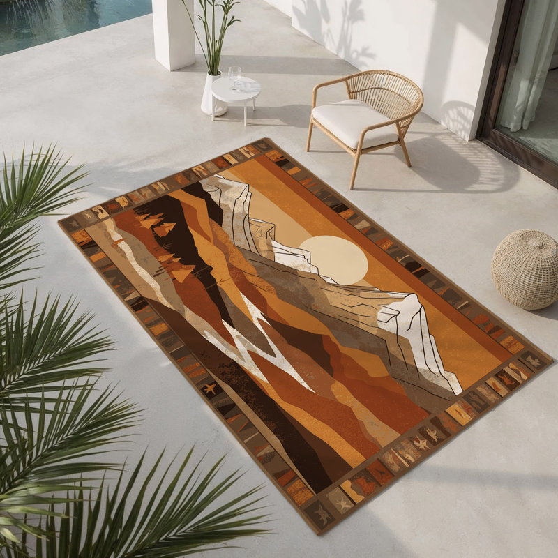 Tapis intérieur et extérieur Celestial Canyon, Rectangle 1 pi 6 po x 2 pi 6 po