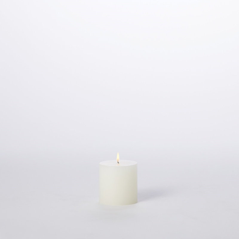 Unscented Pillar Candle, 3" x 3"
