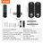 Mechanical Keyless Entry Door Lock, 14 Digit Keypad, Outdoor Gate Door Locks Set with Surface-mounted Latch