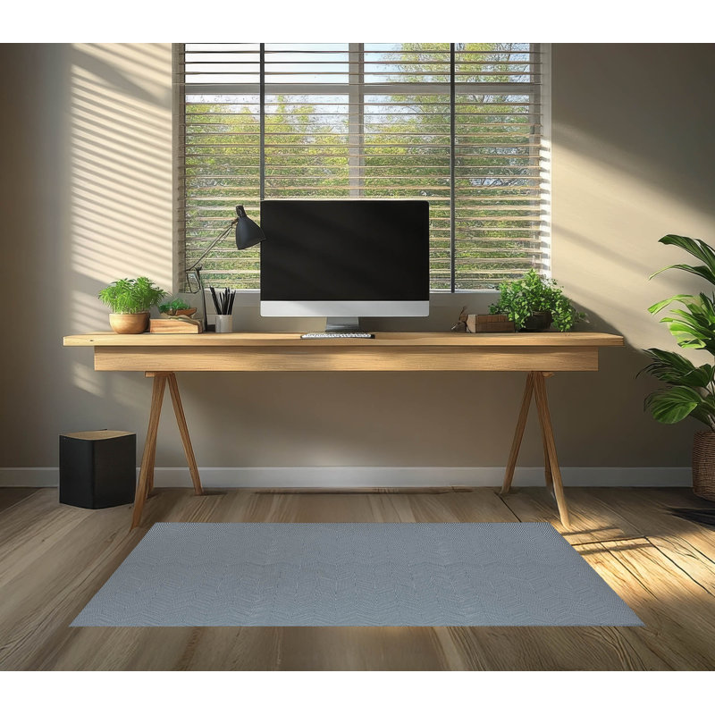 Tapis de bureau léger Chevy, Bleu, L 5 pi x L 3 pi 