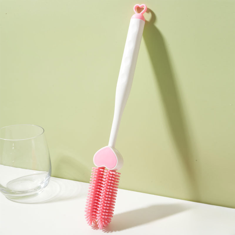 Bouteille d'eau Brosse à tasses multifonctionnelle, Rose